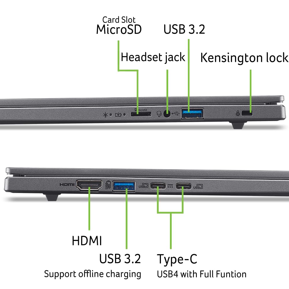 acer Aspire 16 AI Copilot+ PC | 16" WUXGA 120Hz 100% sRGB Display | Snapdragon X | NPU: 45 Tops - GPU: Up to 1.7 TFLOPs | 16GB LPDDR5X | 512GB PCIe Gen 4 SSD | Wi-Fi 7 | A16-11M-X0LW - Image 5
