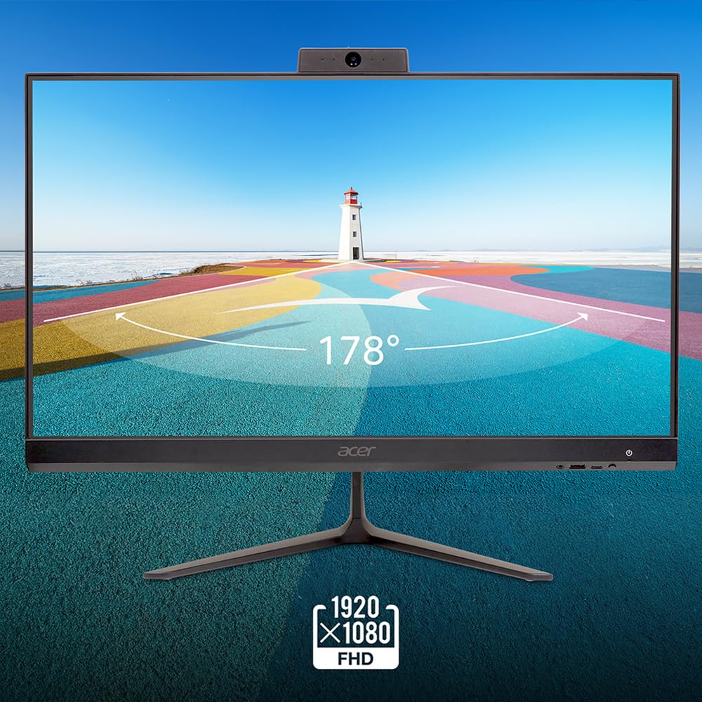 acer Aspire C24 AIO Desktop | 23.8" Full HD IPS 120Hz Display | AMD Ryzen 5 7430U Hexa-Core Processor | AMD Radeon Graphics | 8 GB DDR4 | 512GB PCIe SSD | Wi-Fi 6 | USB Keyboard & Mouse | C24-2G-UR13 - Image 3