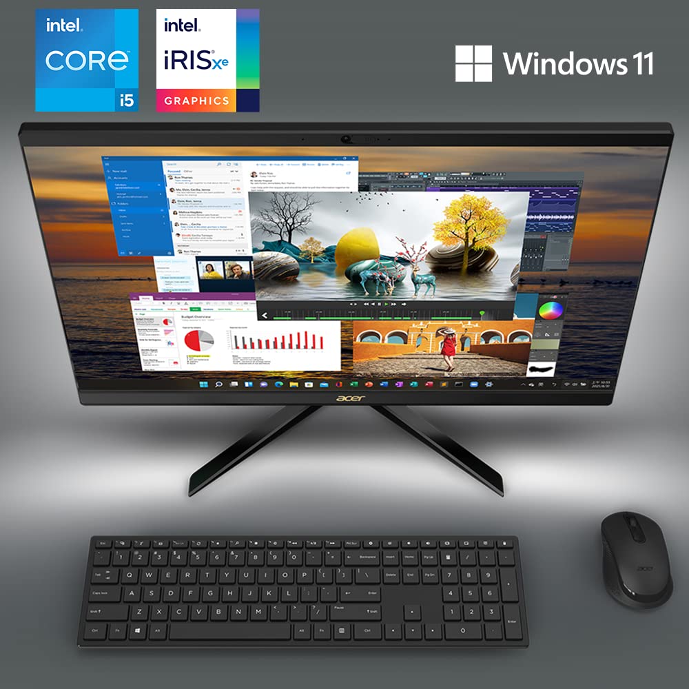 acer Aspire C27-1700-UA91 AIO Desktop | 27" Full HD IPS Display | 12th Gen Intel Core i5-1235U | Intel Iris Xe Graphics | 16GB DDR4 | 512GB NVMe M.2 SSD | Wi-Fi 6 | Copilot Enabled | Windows 11 Home - Image 3