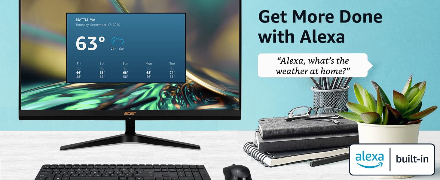 acer Aspire C27-1700-UA91 AIO Desktop | 27" Full HD IPS Display | 12th Gen Intel Core i5-1235U | Intel Iris Xe Graphics | 16GB DDR4 | 512GB NVMe M.2 SSD | Wi-Fi 6 | Copilot Enabled | Windows 11 Home - Image 8