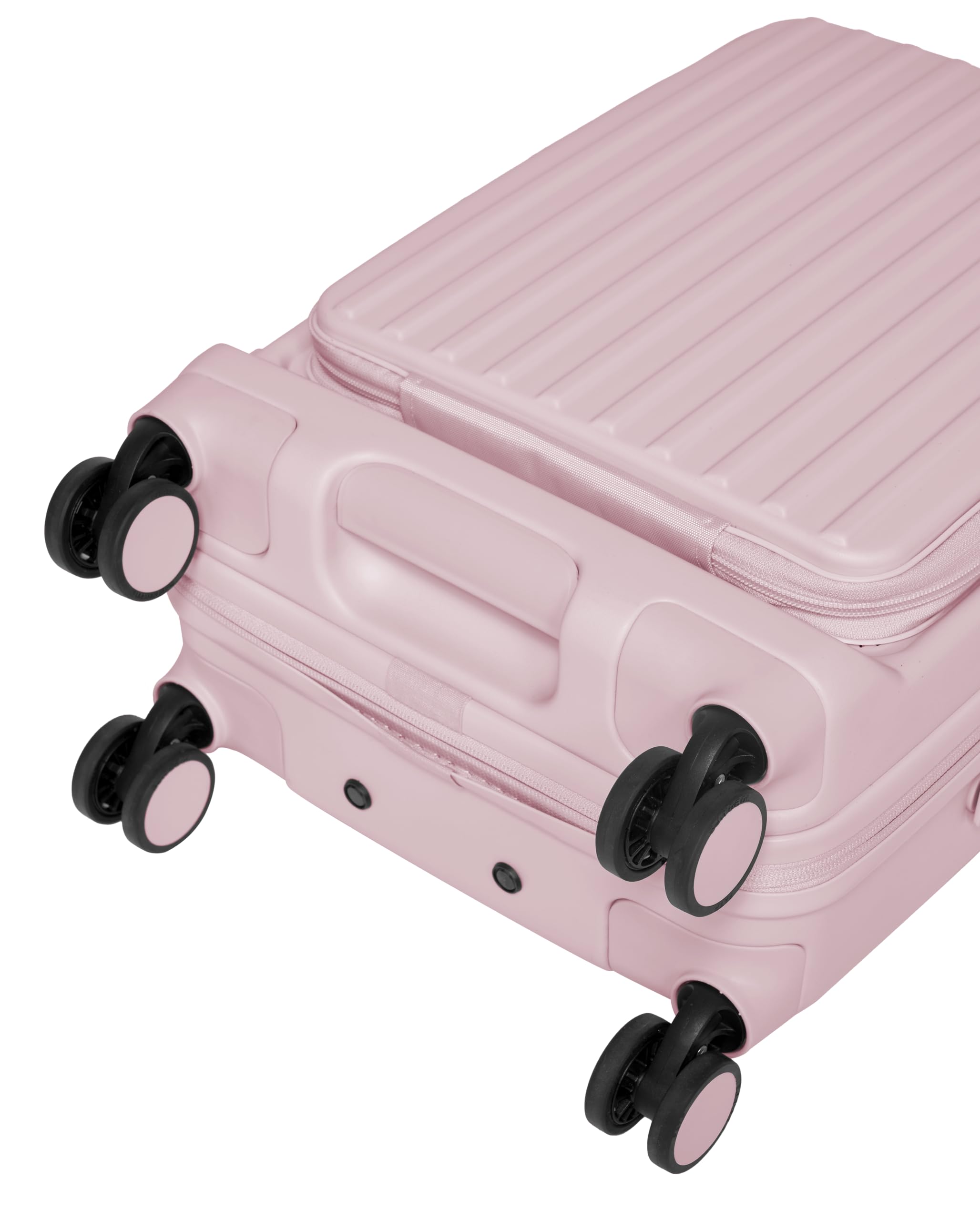 acer Barcelona Hardside Expandable 20-Inch Carry-On Luggage Laptop Bag | 360 Degree Silent Spinner Wheels | Front-Opening Design | Post-Consumer Recycled Plastics | TSA Approved Lock | Crystal Pink - Image 8