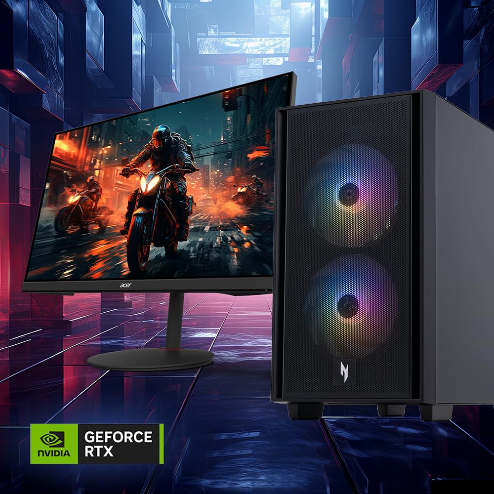 acer Nitro 60 N60-640-UR11 Gaming Desktop | Intel Core i5-14400F 10-Core Processor | NVIDIA GeForce RTX 4060 | 16GB DDR5 | 1TB PCIe Gen 4 SSD | Wi-Fi 802.11ac | Gigabit Ethernet | Windows 11 Home - Image 3