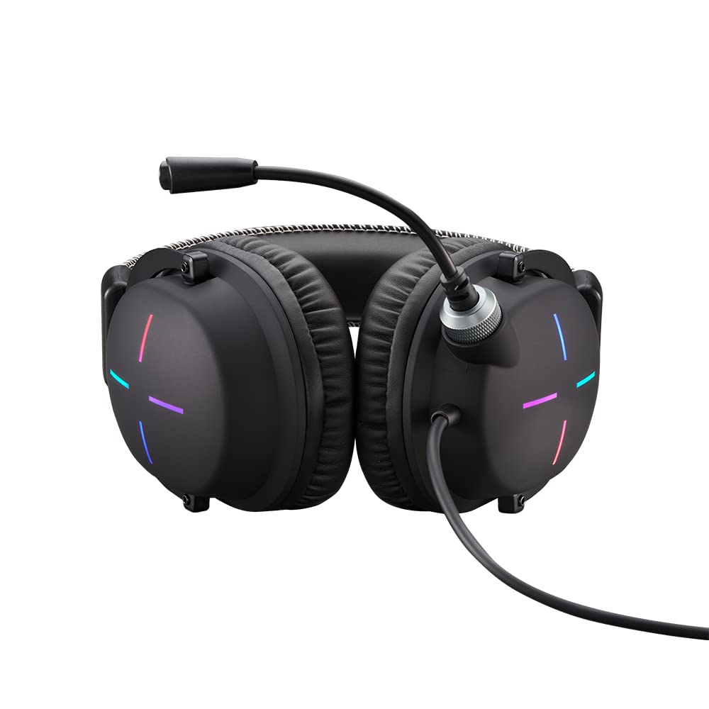 Acer Nitro Gaming Headset II: 50mm Drivers | Retractable Omni-Directional Noise-Canceling Microphone with On-Cable Controls | Over-Ear Design with RGB Lights, (Pack of 1) - Image 5