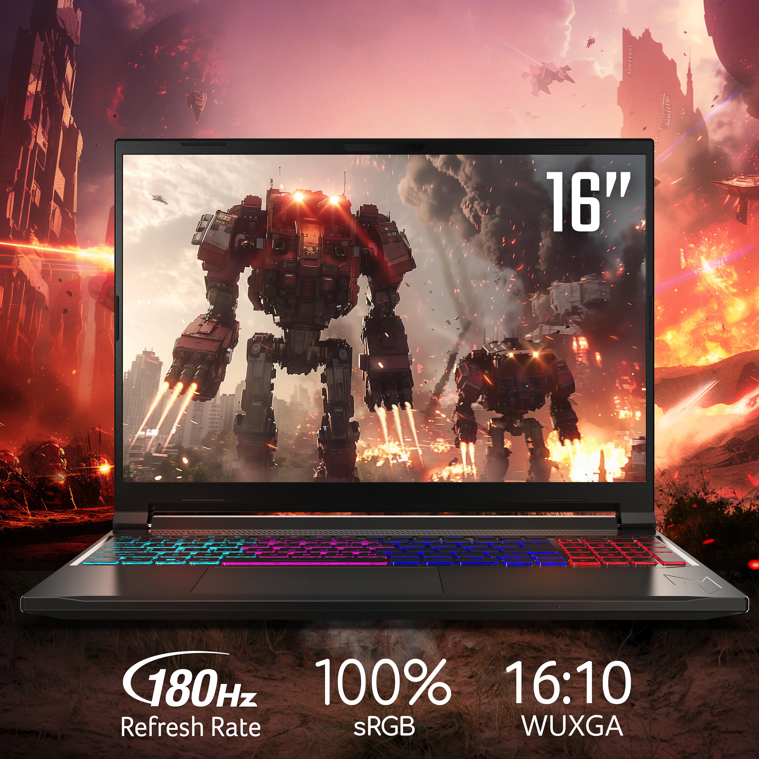 acer Nitro V 16S AI Copilot+ PC Gaming Laptop | AMD Ryzen AI 7 350 Processor | NVIDIA GeForce RTX 5060 Laptop GPU | 16" WUXGA IPS 180Hz Display | 16GB DDR5 | 1TB Gen 4 SSD | Wi-Fi 6E | ANV16S-61-R9TR - Image 7