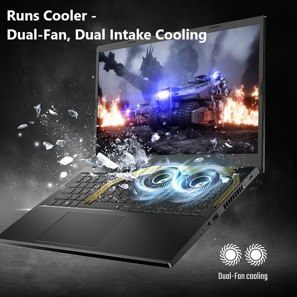 acer Nitro V Gaming Laptop | AMD Ryzen 5 7535HS Hexa-Core Processor | NVIDIA GeForce RTX 4050 Laptop GPU | 15.6" FHD IPS 144Hz Display | 8GB DDR5 | 512GB SSD | WiFi 6 | Backlit KB | ANV15-41-R5N6 - Image 7