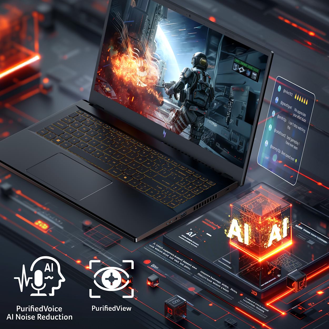 acer Nitro V Gaming Laptop | Intel Core i7-13620H Processor | NVIDIA GeForce RTX 4050 Laptop GPU | 15.6" FHD IPS 165Hz Display | 16GB DDR5 | 1TB Gen 4 SSD | Wi-Fi 6 | Backlit KB | ANV15-52-76NK - Image 8