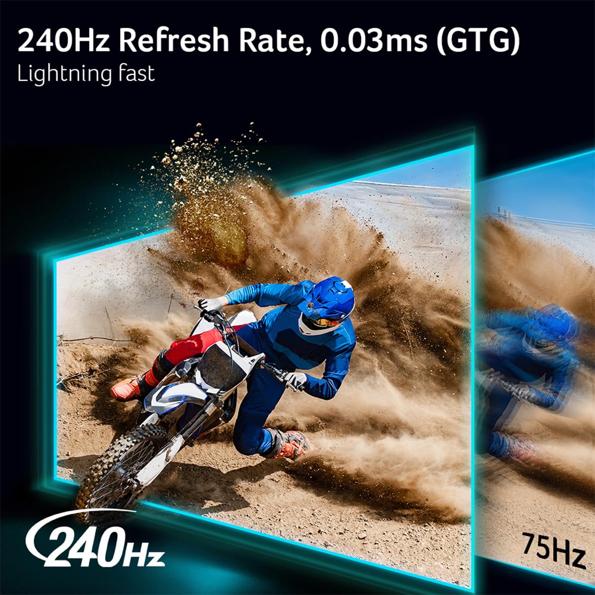 acer Predator Gaming Monitor | 27" WQHD (2560 x 1440) OLED | AMD FreeSync Premium Pro | 240Hz | 0.03ms (G to G) | VESA DisplayHDR True Black 400 | Display Port 1.4 & 2 x HDMI 2.1 | X27U X1bmiiphx - Image 4